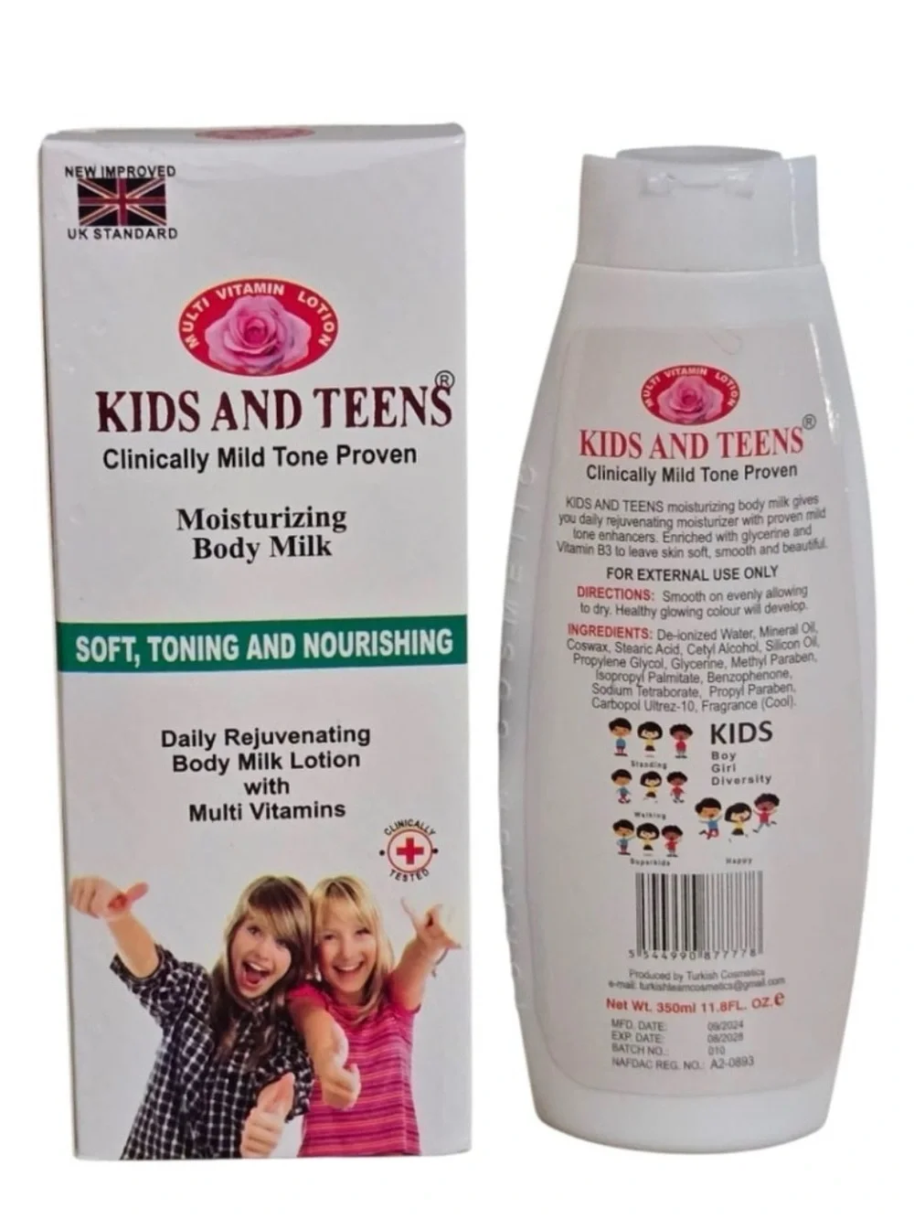Kids and teen Moisturizing Body Milk Lotion